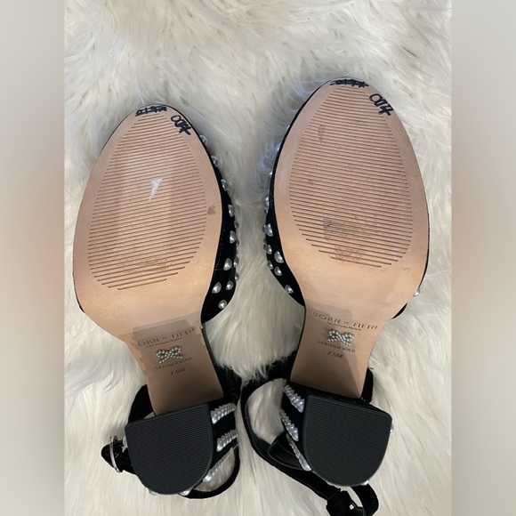 Antonio Melani x Born on Fifth Emily Velvet Pearl Detail Dress Platform Pumps - Picture 11 of 16